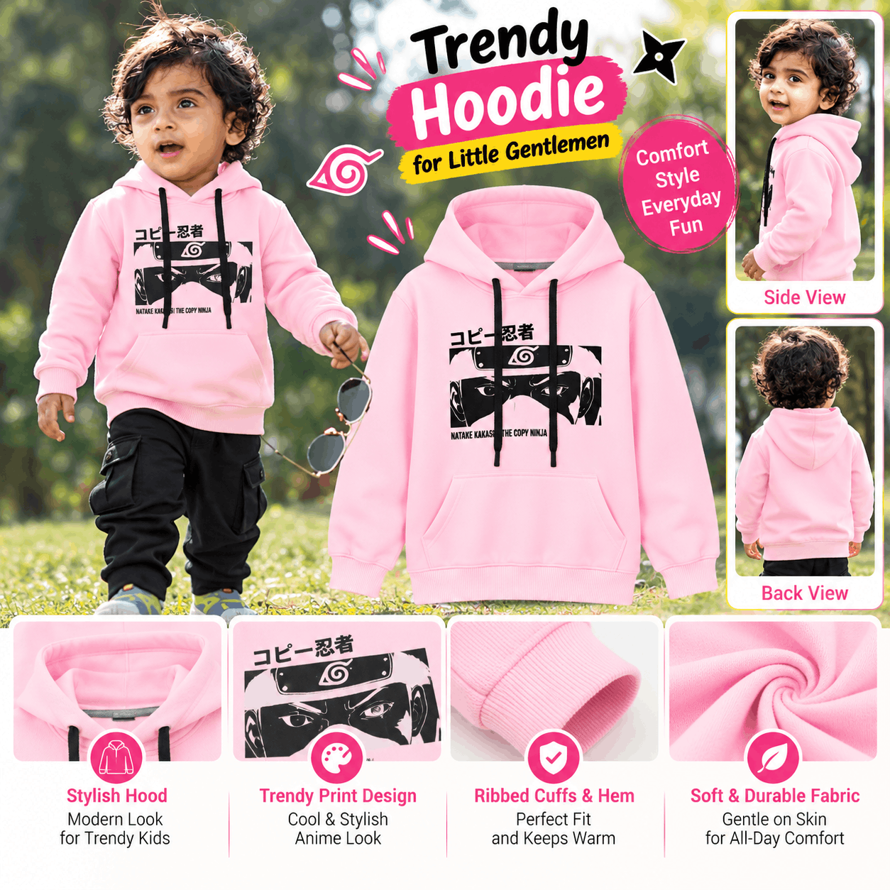 Premium Kids Graphic Fleece Hoodie